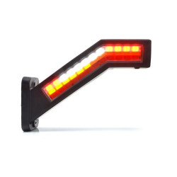 Daugiafunkcis galinis žibintas LED, dešinė, raudona/oranžinė/balta, 12-24V, 238x181x72mm LA30070R