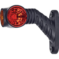 Žymeklis LH LED, 0.7/1.4W, 12-24V, balta/oranžinė/raudona, 110x55x125mm, 3 LED, Kramp LA30016