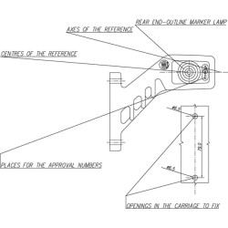 Žymeklis LH LED, 12-24V, 114x135x37mm, Kramp LA30010