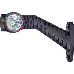 Žymeklis RH LED, 0.7/1.4W, 12/24V, balta/oranžinė/raudona, 125x55x175mm, 3 LED, Kramp LA30019