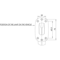 Žymeklis LH LED, 12-24V, 190x164x48.6mm, Kramp LA30006