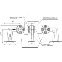Žymeklis LH LED, 12-24V, 125,5x148,5x48,6 mm, Kramp LA30008