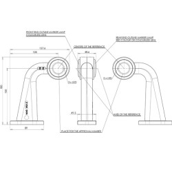 Žymeklis RH LED, 12-24V, 180x157.6x48.6mm, Kramp LA30003