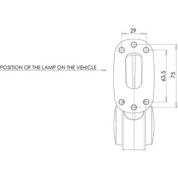 Žymeklis RH LED, 12-24V, 108x134.5x48.6mm, Kramp LA30001
