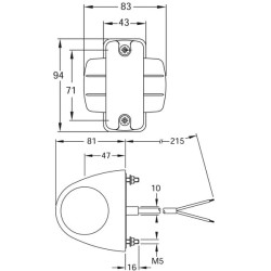 Žymeklis LED, 12V, skaidrus/raudonas, užsukamas, Britax L428104L12V