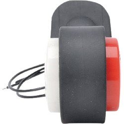 Žymeklis RH LED, apvalus, 12/24V, balta/raudona, užsukamas, 108x135mm, Waś 1400300777P