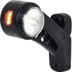 Žymeklis RH LED, apvalus, 12/24V, gintarinė/raudona/balta, užsukamas, 131mm, Waś 14003005810