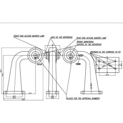 Žymeklis LH LED, apvalus, 12/24V, raudonas/skaidrus, užsukamas, 155x68x181mm, Waś 1400300011