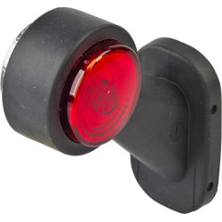 Žymeklis LH LED, apvalus, 12/24V, raudonas/skaidrus, užsukamas, 108x134mm, Waś 1400300299BCL