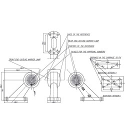 Žymeklis LH LED, apvalus, 12/24V, raudonas/skaidrus, užsukamas, 108x134mm, Waś 1400300299BCL