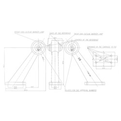 Žymeklis LH LED, apvalus, 12/24V, raudonas/skaidrus, užsukamas, 167x68x156mm, Waś 1400300021