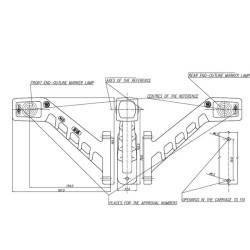 Žymeklis LH LED, 12/24V, raudonas/skaidrus, užsukamas, 187x37x165mm, Waś 1400300101