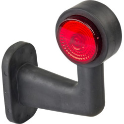 Žymeklis RH LED, apvalus, 12/24V, raudonas/skaidrus, užsukamas, 125x145mm, Waś 1400300294BCP