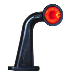 Žymeklis LH LED, apvalus, 12/24V, raudonas/skaidrus, užsukamas, 180x157mm, Waś 1400300415BCL