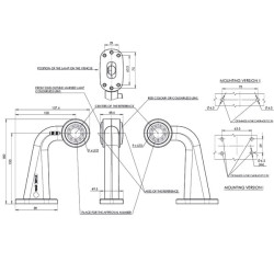 Žymeklis RH LED, apvalus, 12/24V, raudonas/skaidrus, užsukamas, 180x158mm, Waś 14006804990