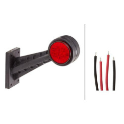 Žymeklis RH LED, apvalus, 12/24V, raudona/balta, užsukamas, 142,5x45x160 mm, 8 šviesos diodai, Hella ValueFit 2XS357004041