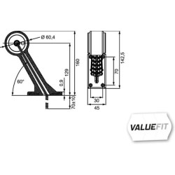 Žymeklis LH LED, apvalus, 12/24V, raudona/balta, užsukamas, 142,5x45x160 mm, 8 šviesos diodai, Hella ValueFit 2XS357004031