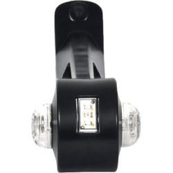 Žymeklis LH LED, apvalus, 12/24V, gintarinė/raudona/balta, užsukamas, 130x131mm, Waś 1400300569L