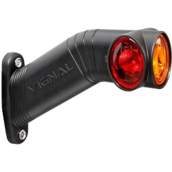 Žymeklis RH LED, apvalus, 12/24V, balta/raudona/gintarinė, prisukamas, 178x48xAMP SuperSeal 2 kontaktų, Vignal D14426