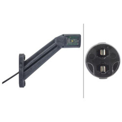 Žymeklis, LH 12/24V, EasyConn 2 kontaktų, 4 LED, Hella 2XS011744111