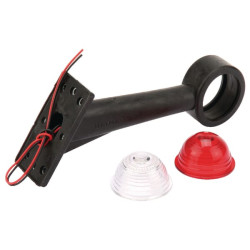 Žymeklis 5W, apvalus, 12/24V, raudona/balta, užsukamas, Ø 60mm, Geka SPL19