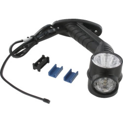 Žymeklis LH LED, apvalus, 12V, raudona/balta/oranžinė, varžtas ant nuolatinės srovės kištuko, Aspöck 313309007