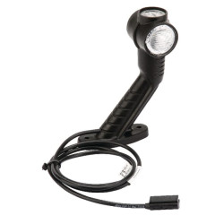 Žymeklis RH LED, apvalus, 24 V, raudona/balta/oranžinė, varžtas ant nuolatinės srovės kištuko, Aspöck 313304057