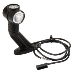 Žymeklis LH LED, apvalus, 24V, raudona/balta/oranžinė, varžtas ant nuolatinės srovės kištuko, Aspöck 313304047