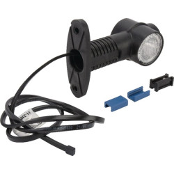 Šviesos diodas, apvalus, 12V, raudona/balta/oranžinė, varžtas ant nuolatinės srovės kištuko, Aspöck 313309027