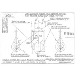 Žymeklis LED, apvalus, 12/24V, skaidrus, užsukamas, 100x52mm, Waś 1400300050