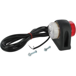 Žymeklis LED, apvalus, 12/24V, raudona/balta, varžtas ant LA265554