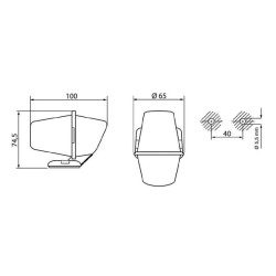 Žymeklis apvalus, baltas, užsukamas, Ø 65 mm, Vignal LA8800