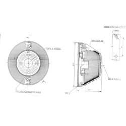 Apvalus žymeklis, 12/24V, raudonas, užsukamas, Ø 91mm, Waś 1400690210