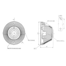 Žymeklis apvalus, 12/24V, gintaras, užsukamas, Ø 91mm, Waś 1400690220