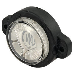 Žymeklis LED, citrininis, 12/24V, baltas/skaidrus, užsukamas, 80x60mm, Waś 14003000451