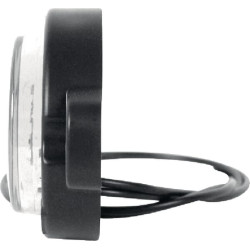 Žymeklis LED, citrininis, 12/24V, baltas/skaidrus, užsukamas, 80x60mm, Waś 14003000451