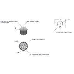 Žymeklis LED, apvalus, 12/24V, skaidrus, užsukamas, Ø 29mm, Waś 1400300668