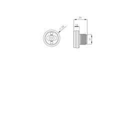 Žymeklis LED, apvalus, 12/24V, baltas, užsukamas, Monopoint II by Aspöck 316704067