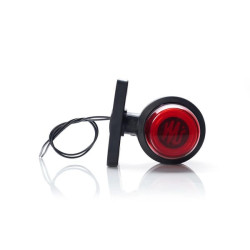 Galinė šoninė gabaritinė LED lemputė, besisukanti, raudona/oranžinė, 12-24V, 108x98x79mm LA30085