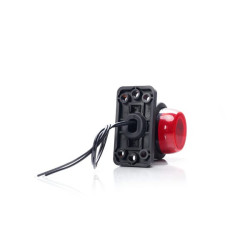 Galinė šoninė gabaritinė LED lemputė, besisukanti, raudona/oranžinė, 12-24V, 108x98x79mm LA30085