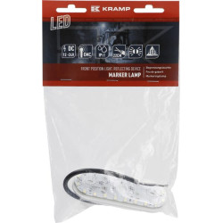 Žymeklis LED, stačiakampis, 12-24V, 114x40x25mm, Kramp LA30113