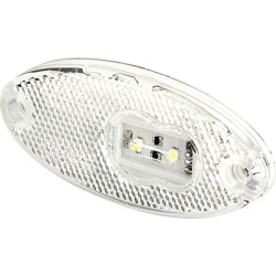 Žymeklis LED, ovalus, 12/24V, baltas, užsukamas, 102x46mm, Waś 1400300309P