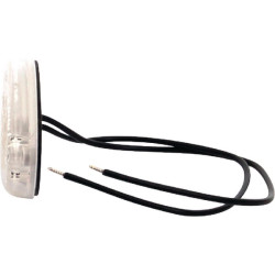 Žymeklis LED, ovalus, 12/24V, baltas, užsukamas, 102x46mm, Waś 1400300309P