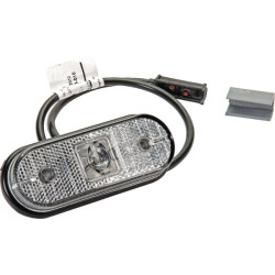 Žymeklis LED, ovalus, 24 V, baltas, užsukamas, 119xAspöck 317704017