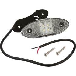 Žymeklis LED, ovalus, 12/24V, baltas, užsegamas, Britax L4700LDV