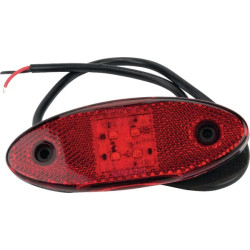 Žymeklis LED, ovalus, 12/24V, raudonas, užsukamas, Britax L4702LDV