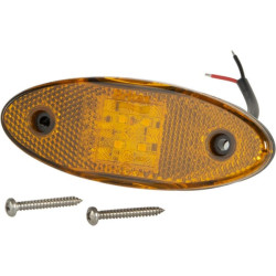 Žymeklis LED, ovalus, 12/24V, gintaras, užsukamas, Britax L4701LDV