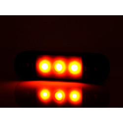 Šoninis žymeklis LED, oranžinis, stačiakampis, 12-24V, 84x24x10,4mm LA30099