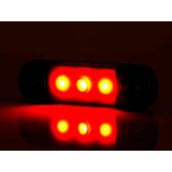 Galinis gabaritinis LED, raudonas, stačiakampis, 12-24V, 84x24x10.4mm LA30097