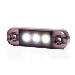 Priekinis gabaritinis LED, baltas, stačiakampis, 12-24V, 84x24x10,4mm LA30098